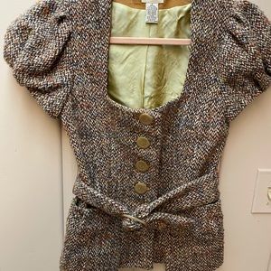 Elevenses Gently Used Tweed Jacket w/ Belt 4